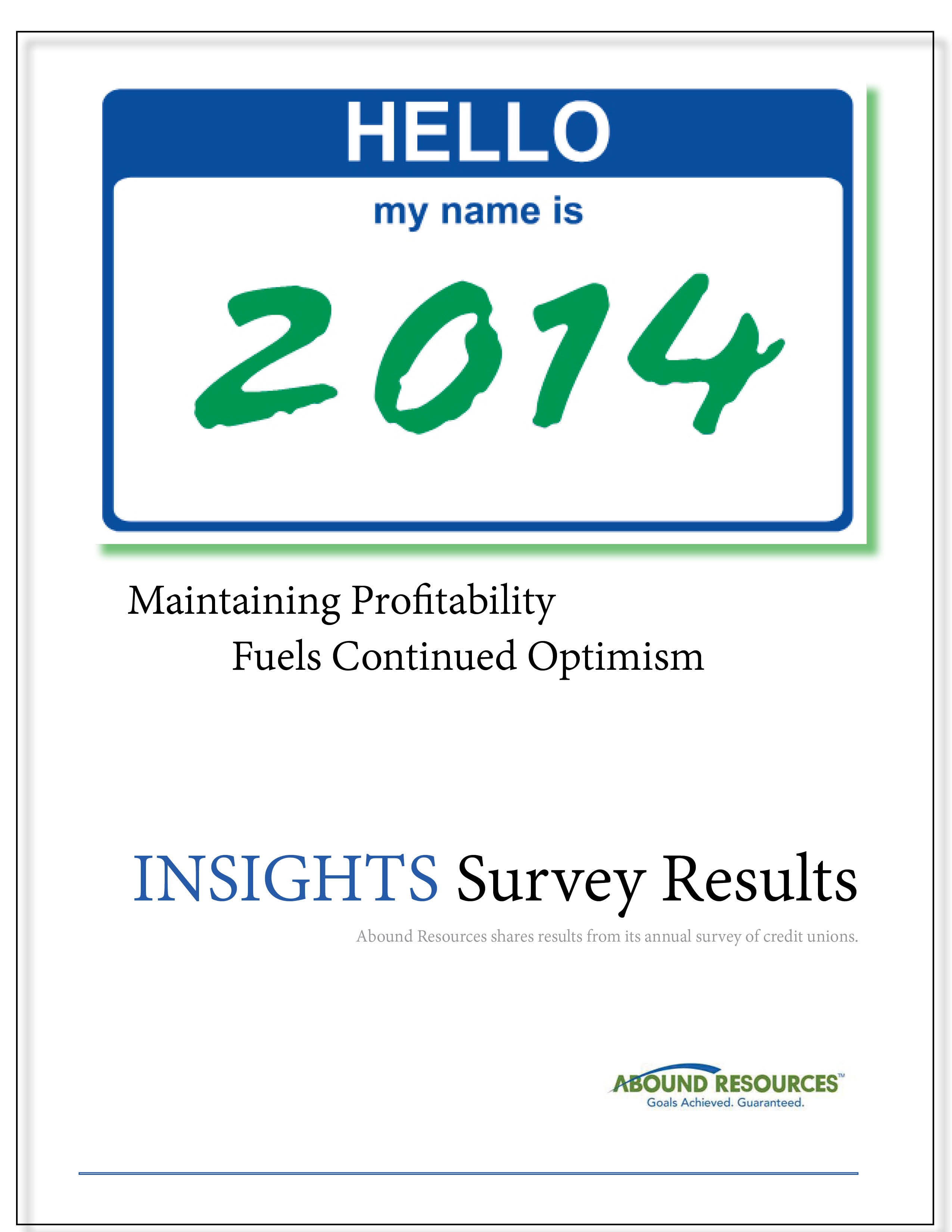 Abound Resources Credit Union Survey Reveals Continued Optimism